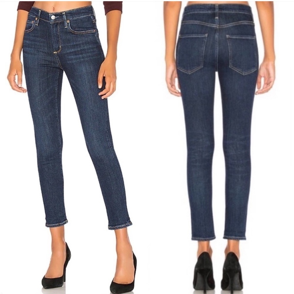 Agolde Sophie High Rise Skinny Crop Jeans In Reverb Size 27